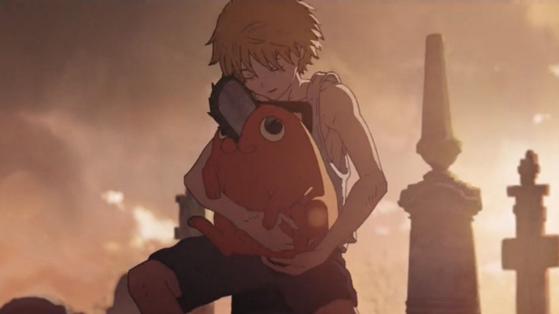Denji and Pochita as seen in the anime (Image via MAPPA)